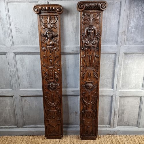 A Pair of Elizabethan Style Terms.