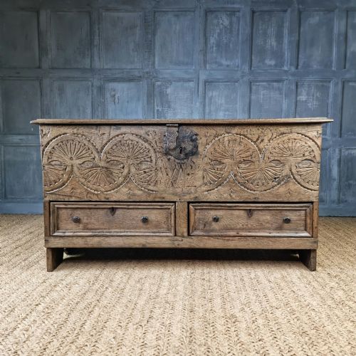 A Late 17th - Early 18th Century Plank Coffer.
