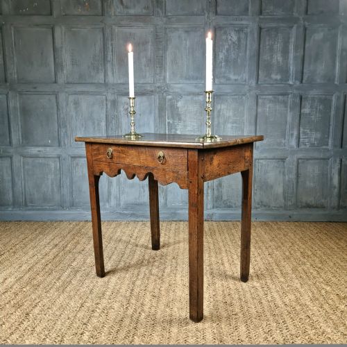 An 18th Century Oak Side Table.