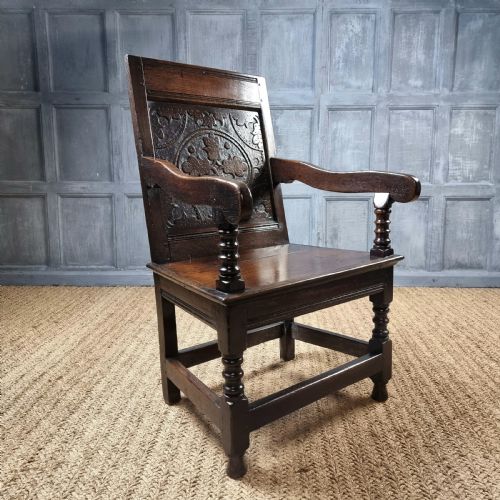 fig 1. A 17th century wainscot chair.