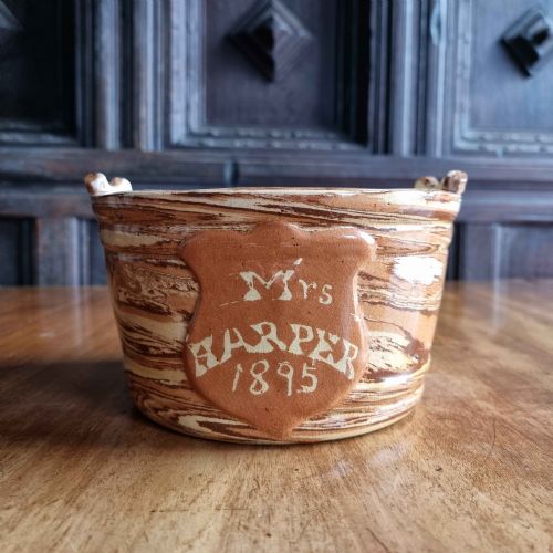 19th Century Agateware Kitchen Prep Bowl.