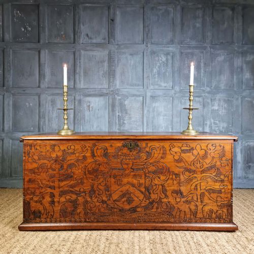 A 17th Century English Guild Chest.