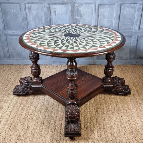 A 19th Century Specimen Marble Center Table.