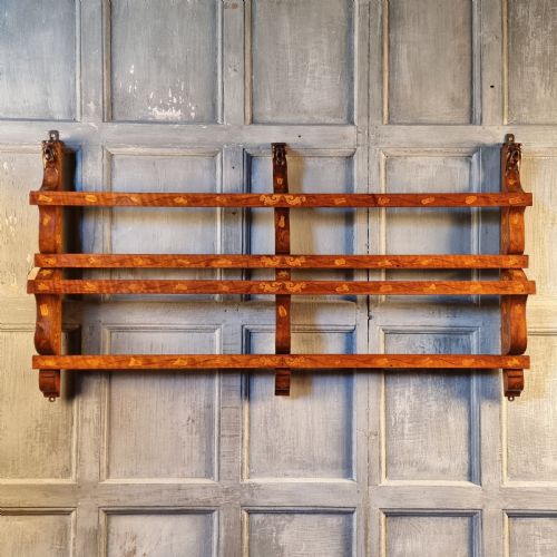 A 19TH CENTURY MARQUETRY DELFT RACK - ADDITIONAL PHOTO 1