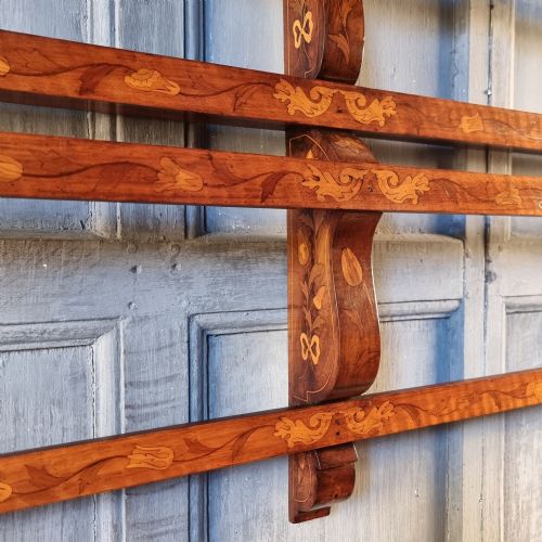 A 19TH CENTURY MARQUETRY DELFT RACK - ADDITIONAL PHOTO 4