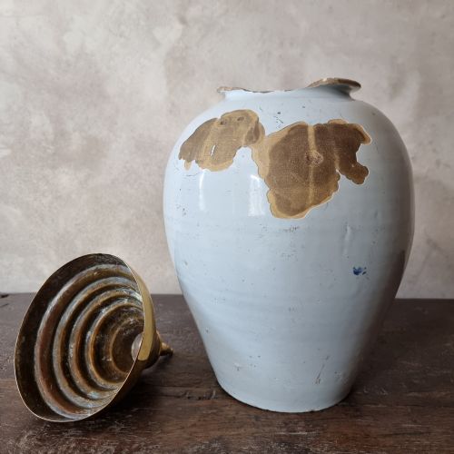 18TH CENTURY DUTCH DELFT TOBACCO JAR - ADDITIONAL PHOTO 4