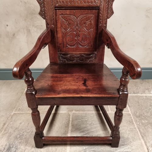 A 17TH CENTURY WAINSCOT CHAIR - ADDITIONAL PHOTO 2