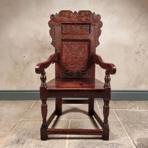A 17TH CENTURY WAINSCOT CHAIR - ADDITIONAL PHOTO 3