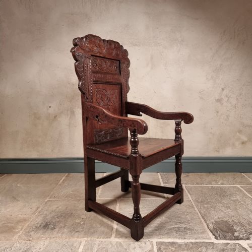 A 17TH CENTURY WAINSCOT CHAIR - ADDITIONAL PHOTO 4