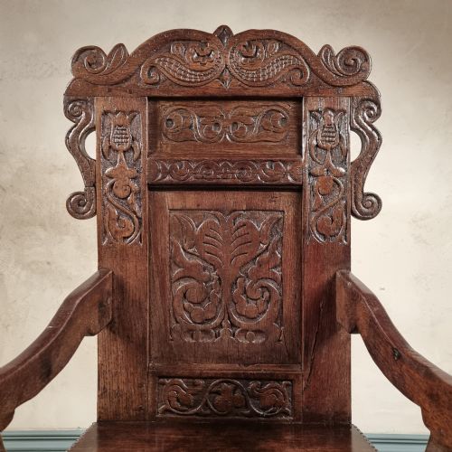 A 17TH CENTURY WAINSCOT CHAIR - ADDITIONAL PHOTO 8