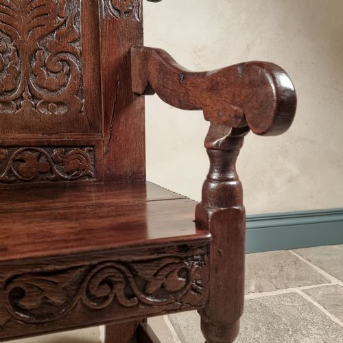 A 17TH CENTURY WAINSCOT CHAIR - ADDITIONAL PHOTO 9