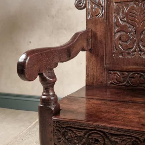 A 17TH CENTURY WAINSCOT CHAIR - ADDITIONAL PHOTO 10