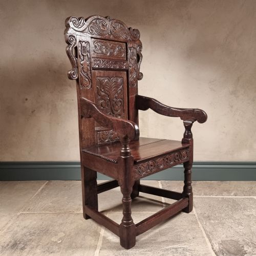 A 17TH CENTURY WAINSCOT CHAIR - ADDITIONAL PHOTO 11