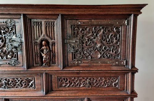 A 16TH CENTURY FLAMBOYANT GOTHIC CUPBOARD - ADDITIONAL PHOTO 9