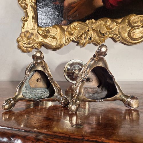 A PAIR OF 18TH CENTURY PRICKET CANDLESTICKS - ADDITIONAL PHOTO 10