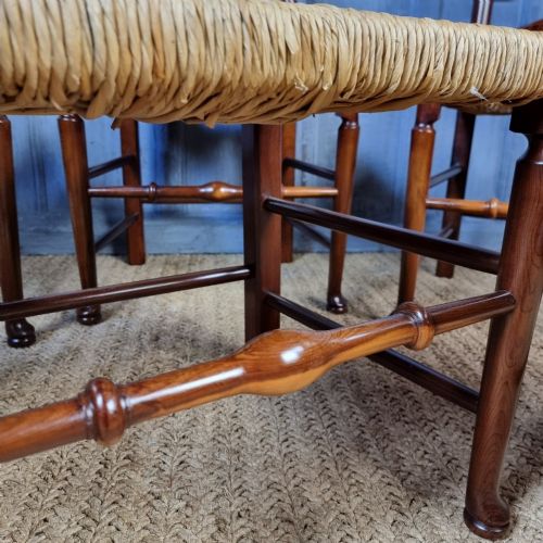 A Set Of 6 Yew Wood Country Chairs. View III