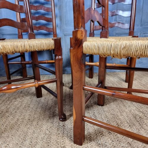 A Set Of 6 Yew Wood Country Chairs. View VI
