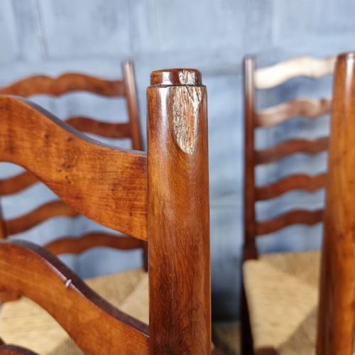 A Set Of 6 Yew Wood Country Chairs. View X