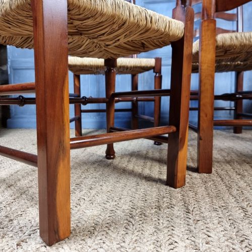 A Set Of 6 Yew Wood Country Chairs. View XI