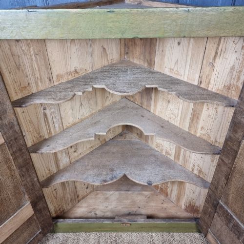 An 18th Century Green Painted Corner Cupboard. View VIII