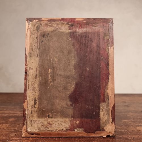 A SMALL 18TH CENTURY OIL ON PANEL - ADDITIONAL PHOTO 6
