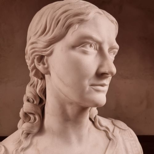 A PAIR OF 19TH CENTURY MARBLE BUSTS - ADDITIONAL PHOTO 7