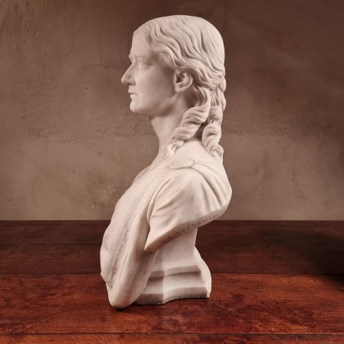 A PAIR OF 19TH CENTURY MARBLE BUSTS - ADDITIONAL PHOTO 11