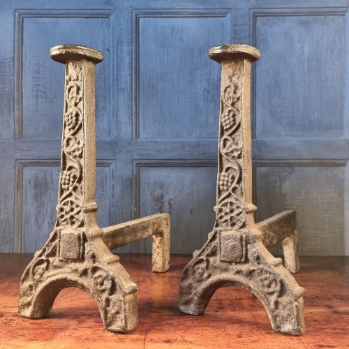 A Pair of 16th Century Gothic Firedogs/ Andirons.