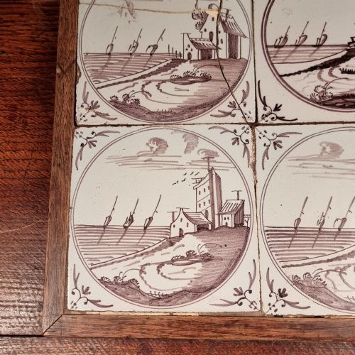 TEN 18TH CENTURY MANGANESE DELFT TILES - ADDITIONAL PHOTO 2