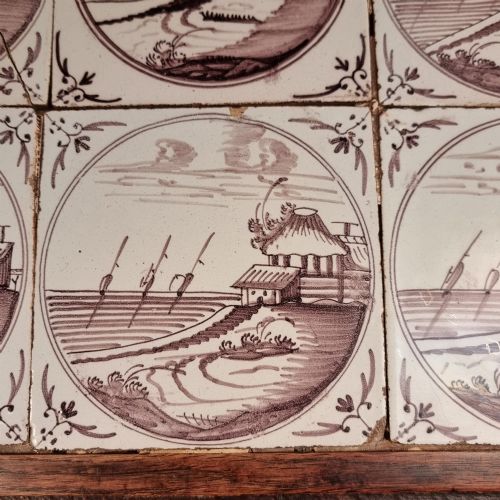 TEN 18TH CENTURY MANGANESE DELFT TILES - ADDITIONAL PHOTO 3