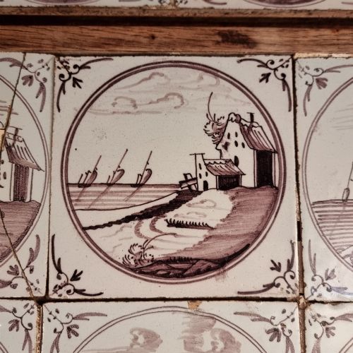 TEN 18TH CENTURY MANGANESE DELFT TILES - ADDITIONAL PHOTO 6