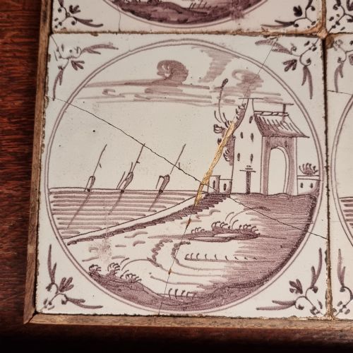 TEN 18TH CENTURY MANGANESE DELFT TILES - ADDITIONAL PHOTO 7