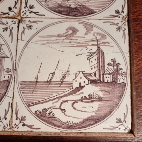TEN 18TH CENTURY MANGANESE DELFT TILES - ADDITIONAL PHOTO 8
