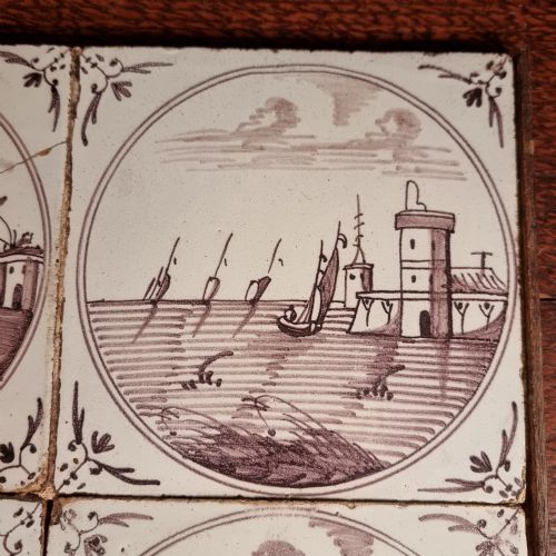 TEN 18TH CENTURY MANGANESE DELFT TILES - ADDITIONAL PHOTO 9
