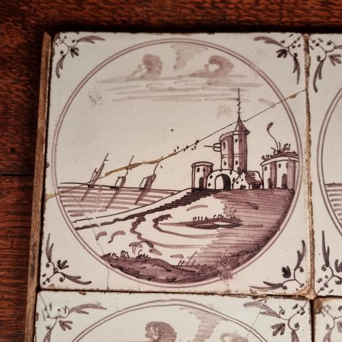 TEN 18TH CENTURY MANGANESE DELFT TILES - ADDITIONAL PHOTO 10