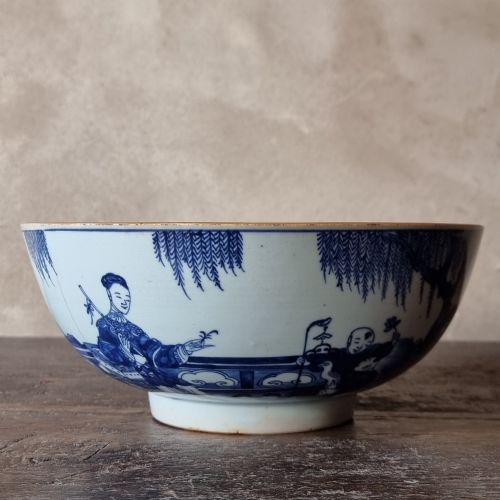 An 18th century chinese punch bowl.