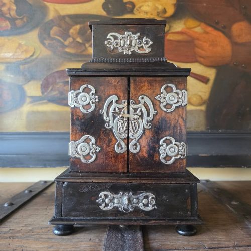 An 18th Century Walnut Jewelery Cabinet.