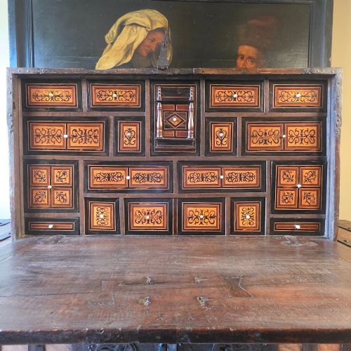 A 17th Century Inlaid Cabinet.