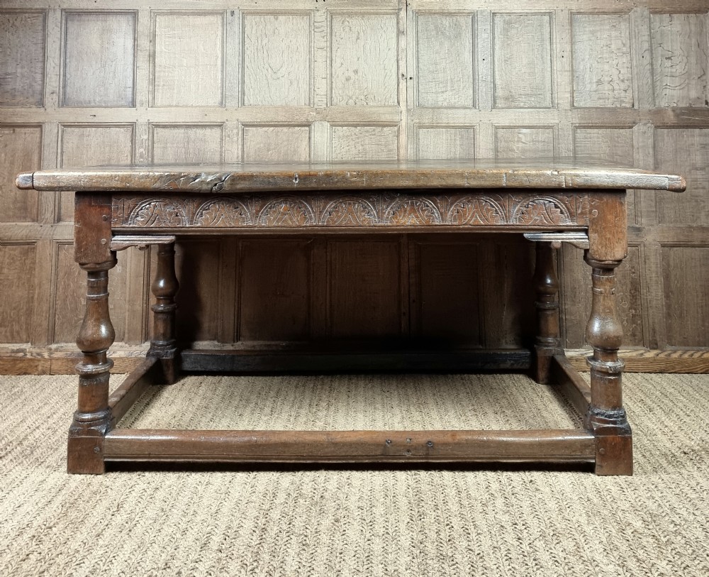 A 17th century oak refectory table. View VI