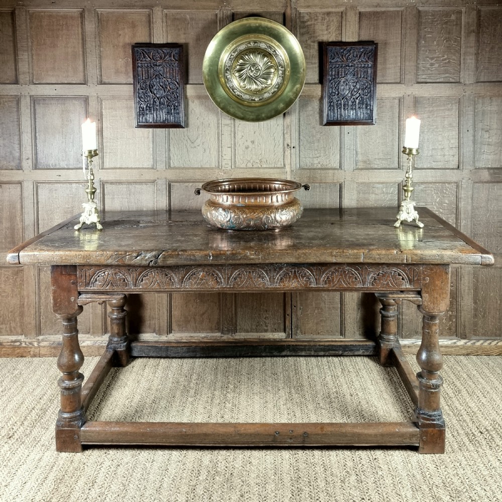 A 17th century oak refectory table. View VII