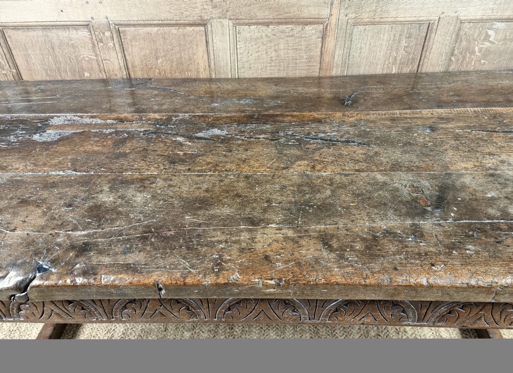 A 17th century oak refectory table. View XII