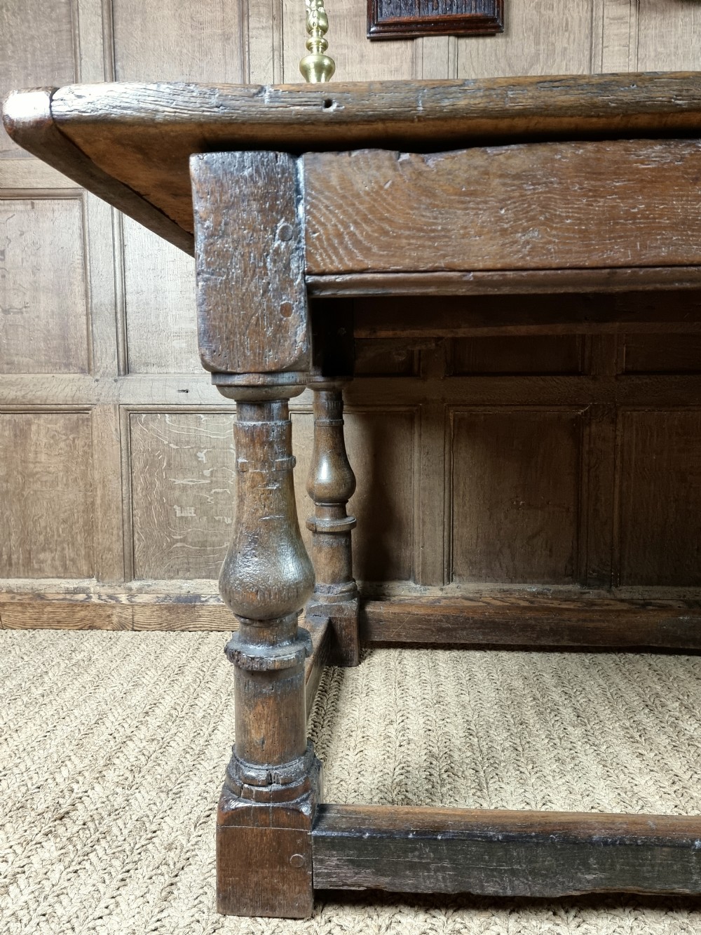 A 17th century oak refectory table. View XXIII