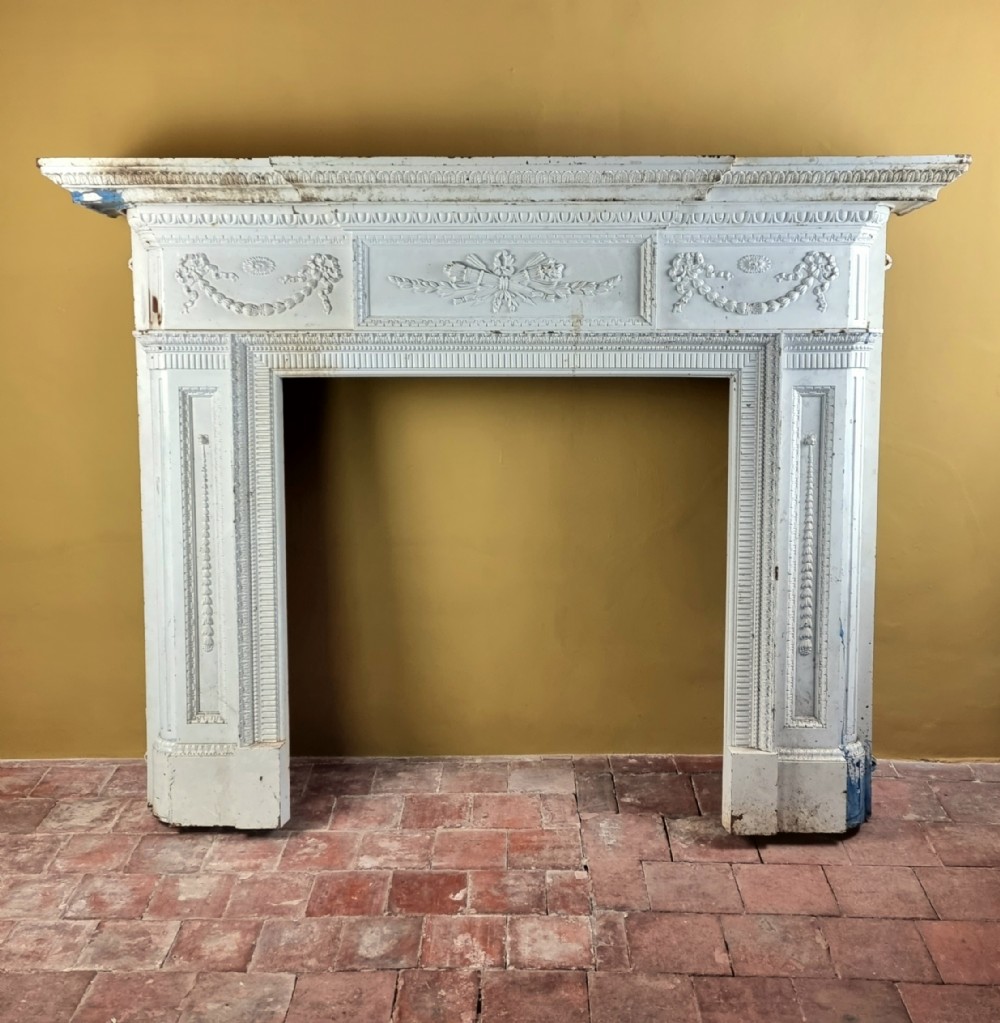 A large 19th century cast iron fire surround.