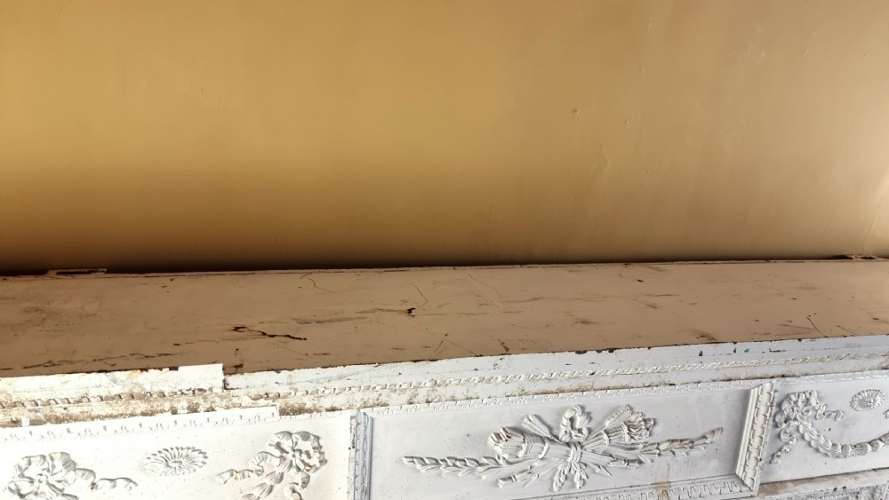 A large 19th century cast iron fire surround. View X