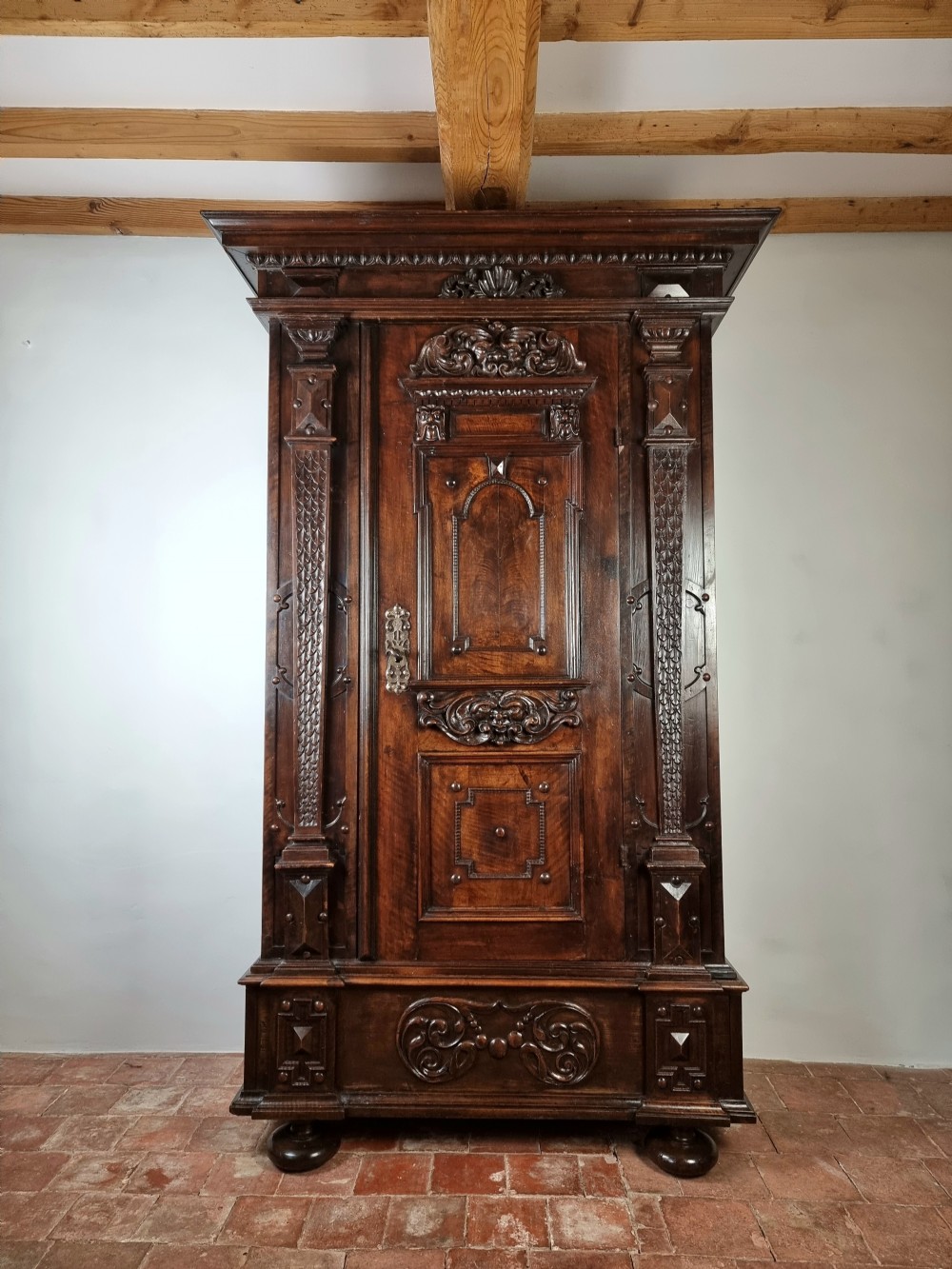 An early 18th century Flemish armoire.