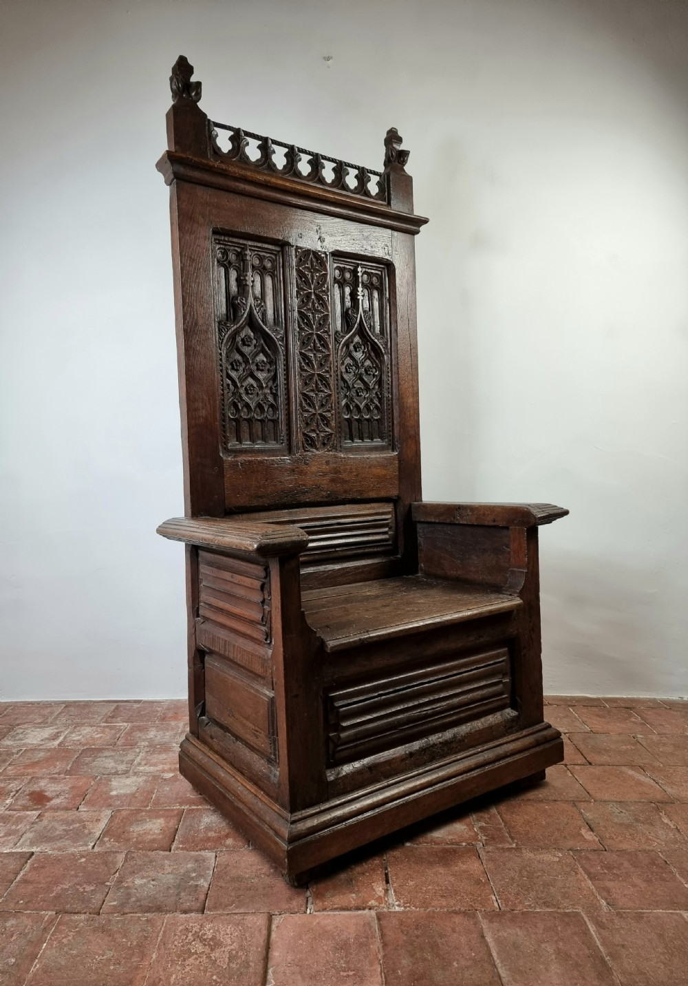 A 16th century gothic throne chair. View XI