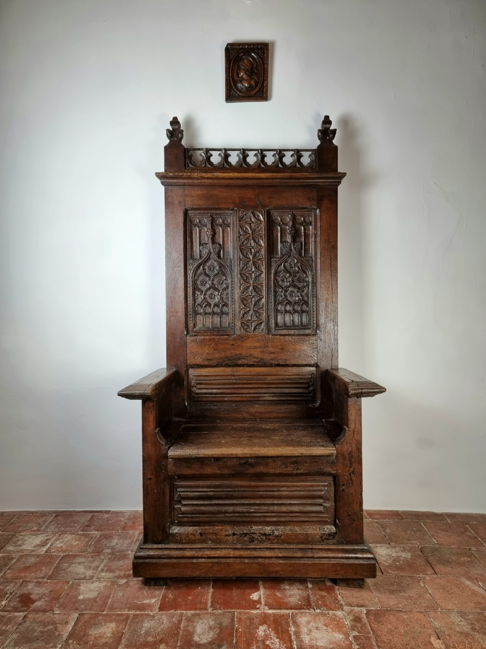 A 16th century gothic throne chair. View II
