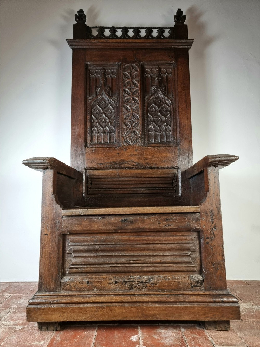 A 16th century gothic throne chair. View IV