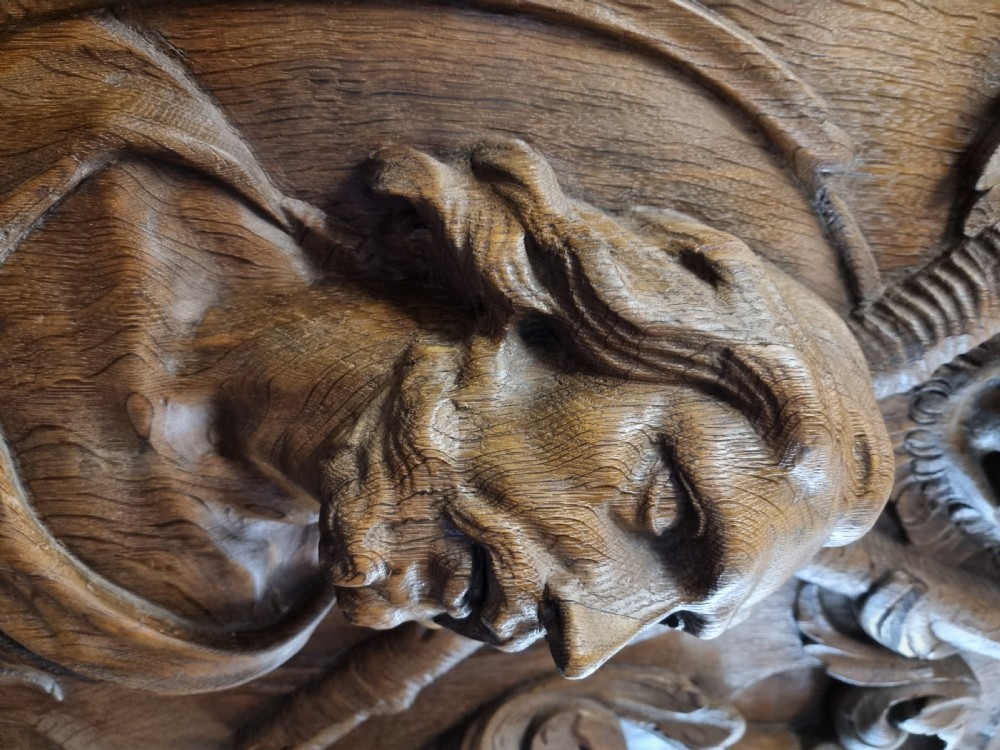 A large 17th century carved St Andreas, (Andrew).  View V