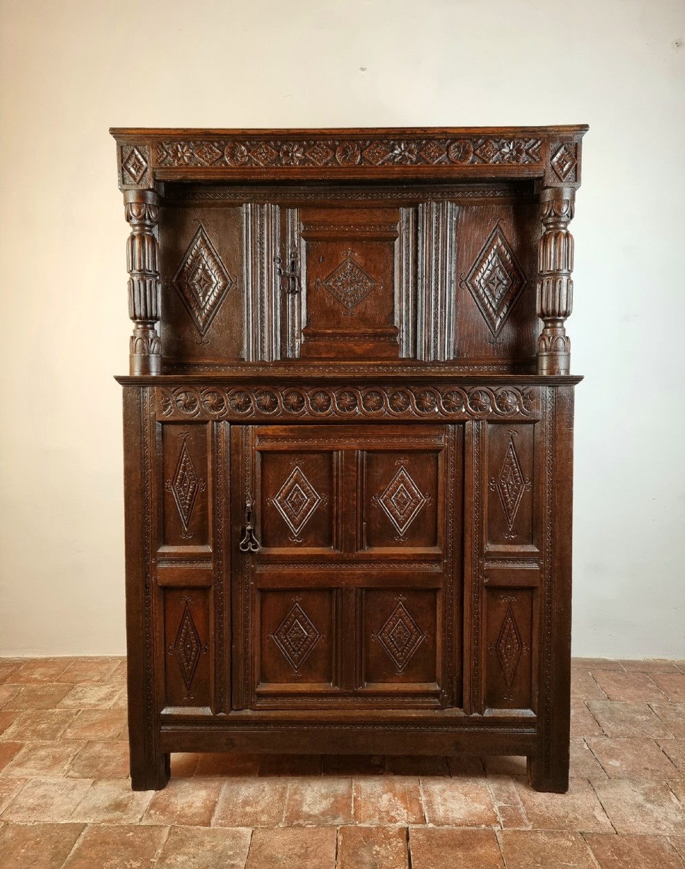 A small 17th century court cupboard. 